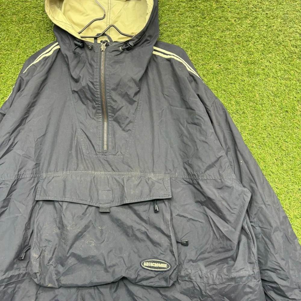 Vintage Abercrombie Fitch Jacket Mens XL Anorak Pullover Fleece Lined 90s y2k